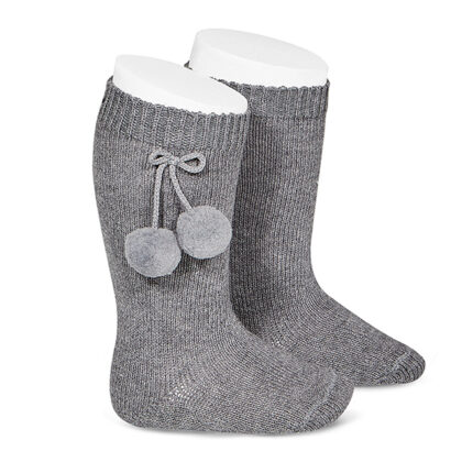 Calcetines Altos con borlas Gris Claro (230) Cóndor