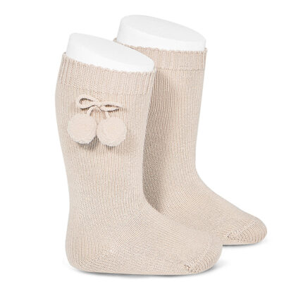 Calcetines Altos con borlas Lino (304) Cóndor