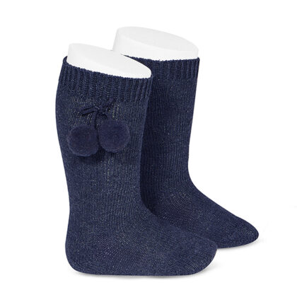 Calcetines Altos con borlas Azul marino (480) Cóndor