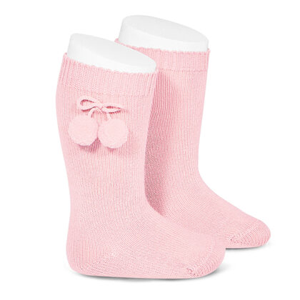 Calcetines Altos con borlas Rosa bebé (500) Cóndor