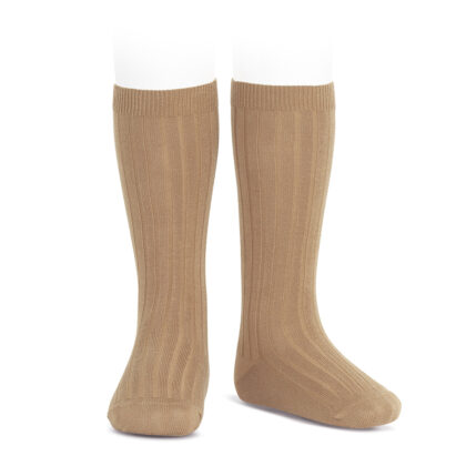 Calcetines altos básicos canalé Camel (326) Cóndor