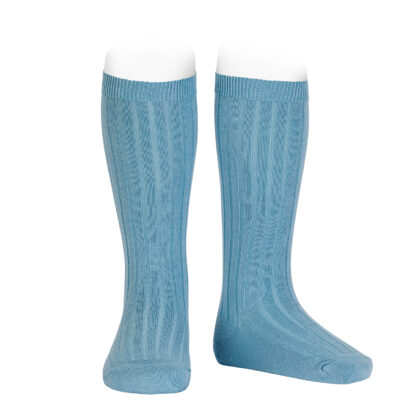 Calcetines altos básicos canalé Nube (416) Cóndor