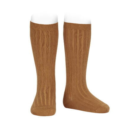 Calcetines altos básicos canalé Canela (688) Cóndor