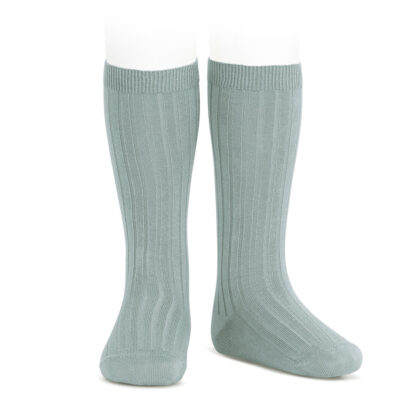 Calcetines altos básicos canalé Verde seco (756) Cóndor