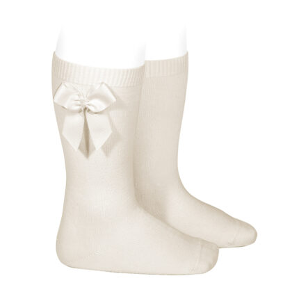 Calcetines altos algodón con lazo lateral Lino (304) Cóndor