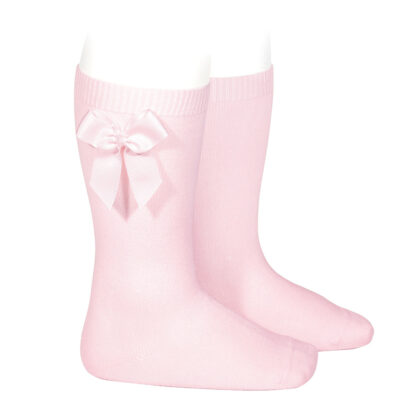 Calcetines altos algodón con lazo lateral Rosa (500) Cóndor