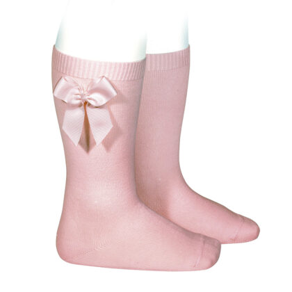 Calcetines altos algodón con lazo lateral Rosa palo (526) Cóndor