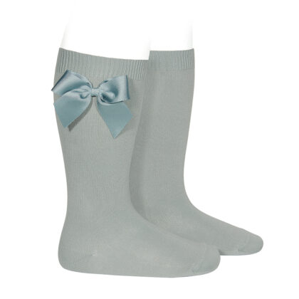 Calcetines altos algodón con lazo lateral Verde seco (756) Cóndor