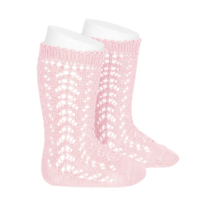 Calcetines altos algodón calado Rosa (500) Cóndor