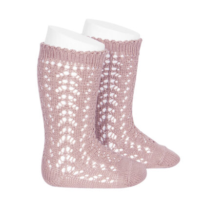 Calcetines altos algodón calado Rosa Palo (526) Cóndor