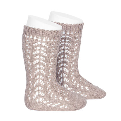 Calcetines altos algodón calado Rosa empolvado (544) Cóndor