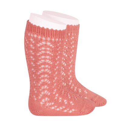 Calcetines altos algodón calado Peonia (635) Cóndor