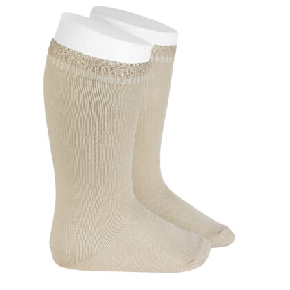 Calcetines altos bolillo calado Lino (304) Cóndor