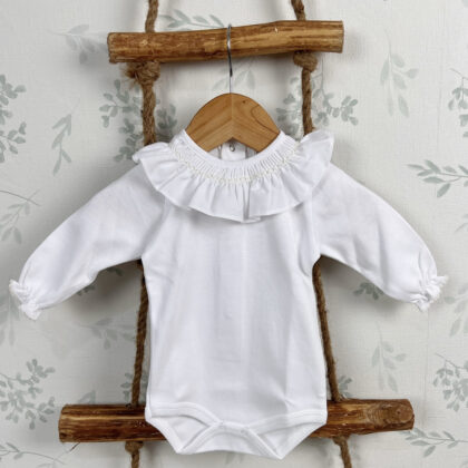 Body cuello Smock blanco roto