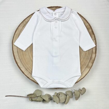 Body cuello bebé filo camel