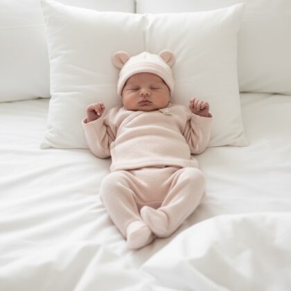 Conjunto Bear rosa empolvado