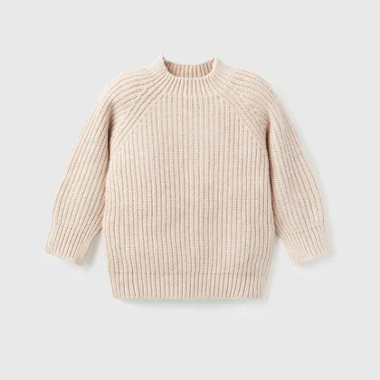 Jersey canalé beige