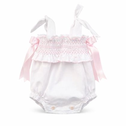 Ranita alta smock rosa bebé
