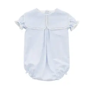 Pelele Siros lino azul empolvado