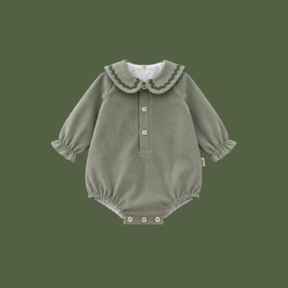 Pelele Oxford pana verde reseda